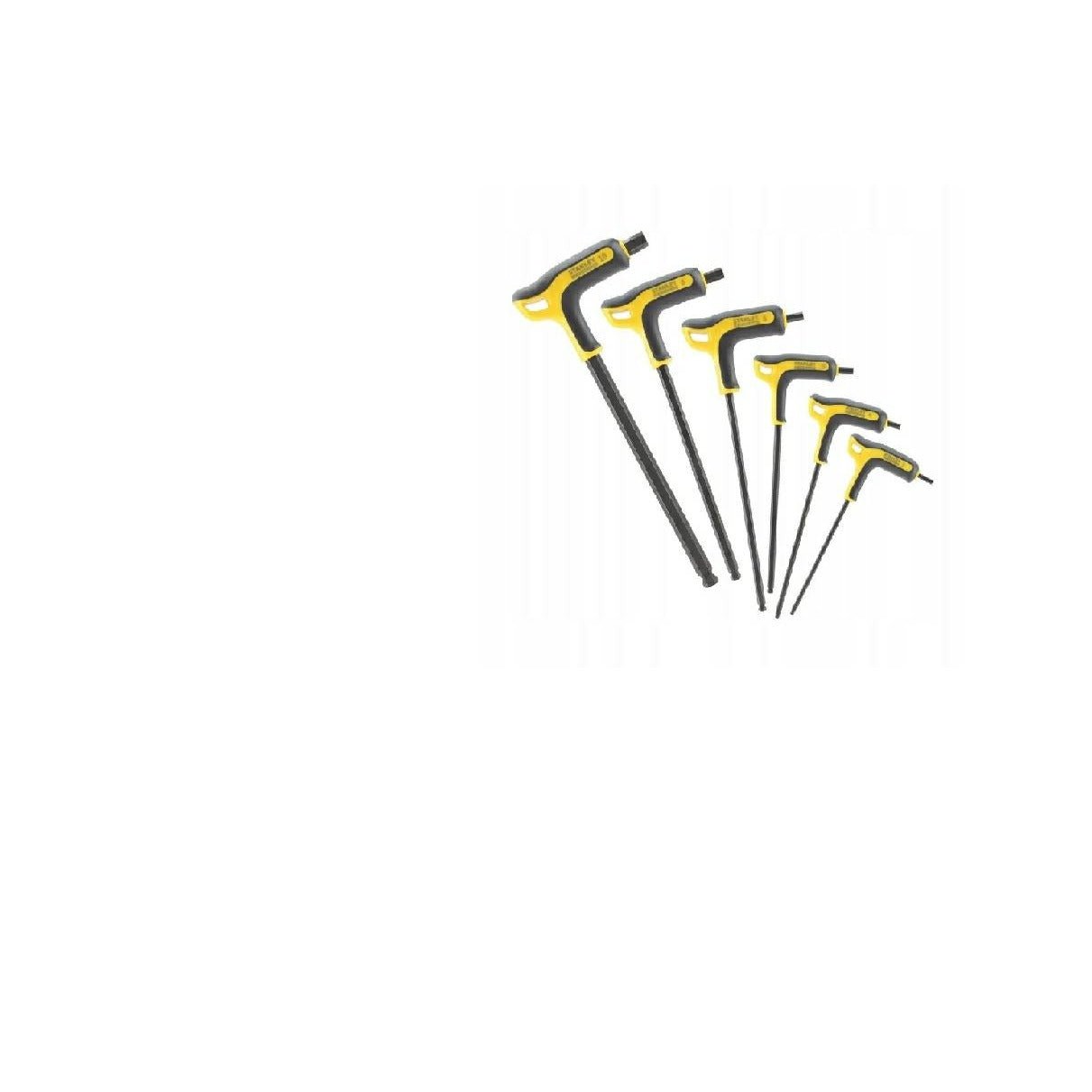 Stanley FMHT0-69049 Juego de 6 llaves hexagonales macho con mango Fatmax, cabeza esférica, negro / amarillo - Ferrotecnia