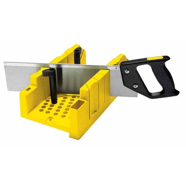 STANLEY, Ingletadora ABS antichoque, Bandeja hueca con marco excéntrico, Ángulos plegables, Punto de anclaje, Bordes redondeados, 4 ángulos de corte, Longitud 22 cm, 1-20-600 - Ferrotecnia