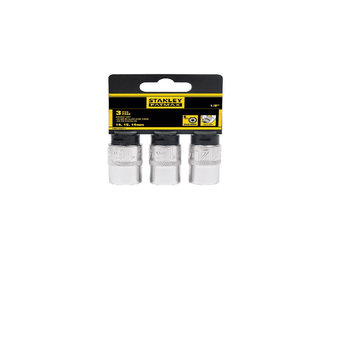 STANLEY Jeu de 3 douilles 1/2'' FATMAX 17-18-19 mm - Douille et accessoire - Ferrotecnia