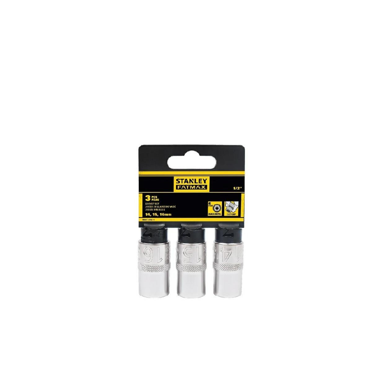 STANLEY Jeu de 3 douilles 6 pans FATMAX 21-22-24 mm - 1/2" - Douille et accessoire - Ferrotecnia