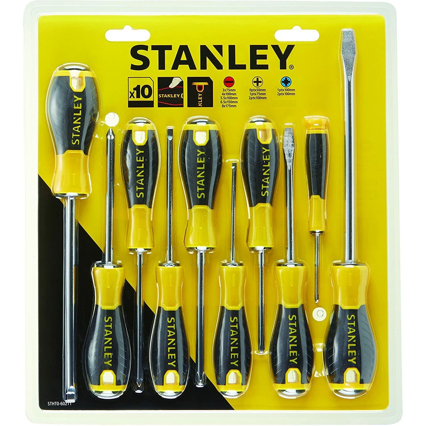 STANLEY - Juego de 10 destornilladores