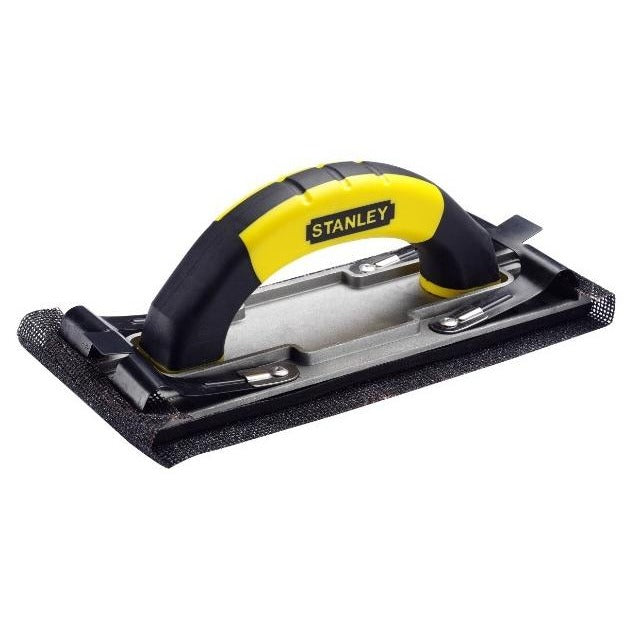 STANLEY Lijadora Manual con Clip Mejorado, 230X80mm, Cuerpo de Aluminio Reforzado, Mango Bimaterial, Pinza de Sujeción Mejorada, Acepta la Mayoría de Papeles de Lijado, STHT0-05927