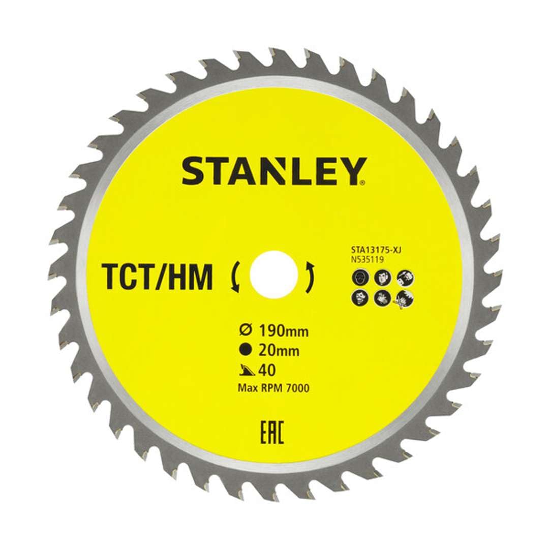 Stanley STA13175-XJ 190mm 1pieza(s) hoja de sierra circular - hojas de sierra circular (19 cm, 2 cm, 1 pieza(s))