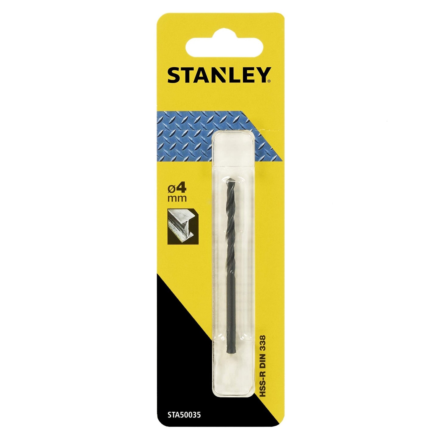 STANLEY STA50035-QZ - Broca HSS-R laminada para metal ø 4mm