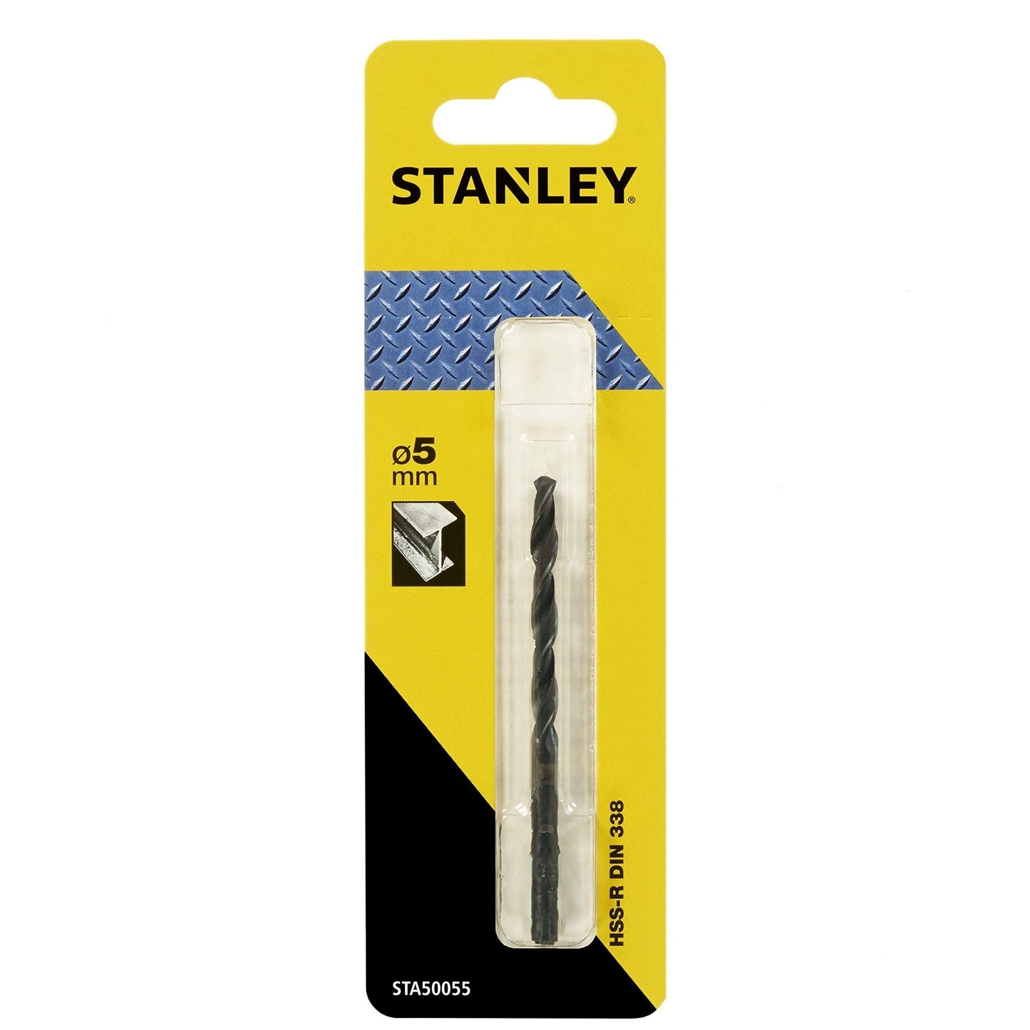 STANLEY STA50055-QZ - Broca HSS-R laminada para metal ø 5mm