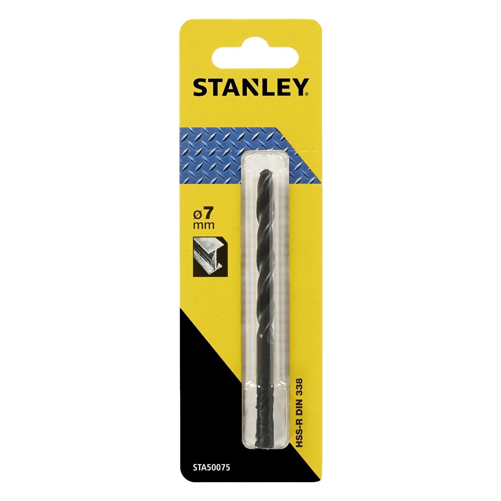 STANLEY STA50075-QZ - Broca HSS-R laminada para metal ø 7mm