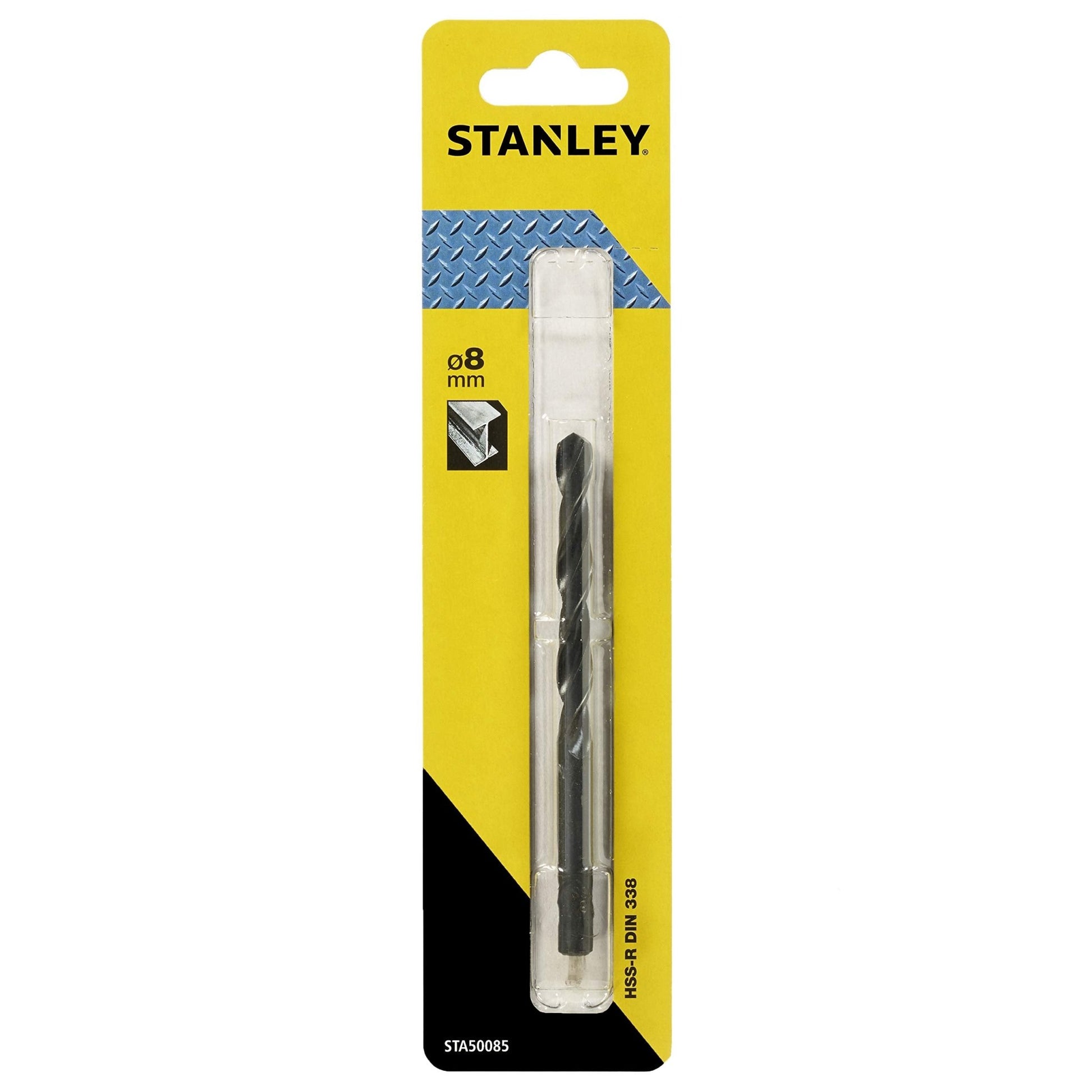 STANLEY STA50085-QZ - Broca HSS-R laminada para metal ø 8mm