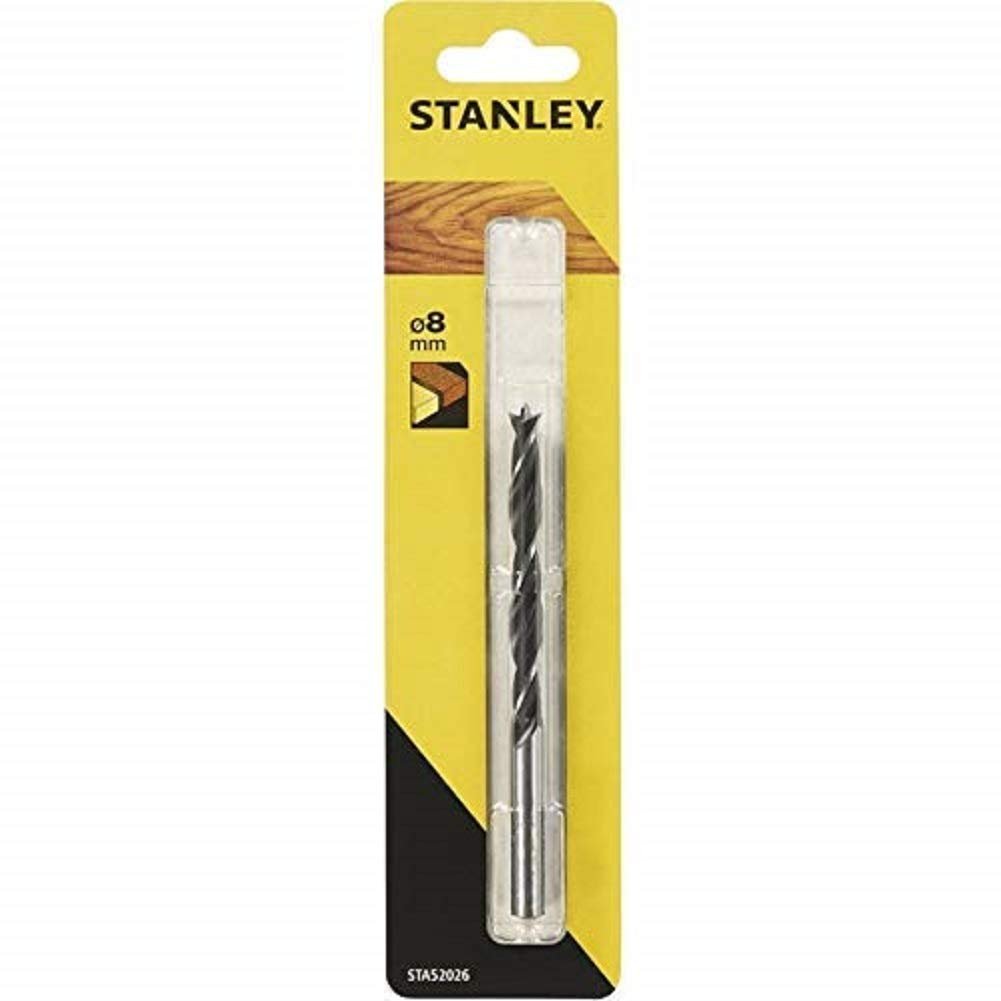 STANLEY STA52026-QZ - Broca de acero al cromo-vanadio para madera con punta centradora ø 8.0 mm.