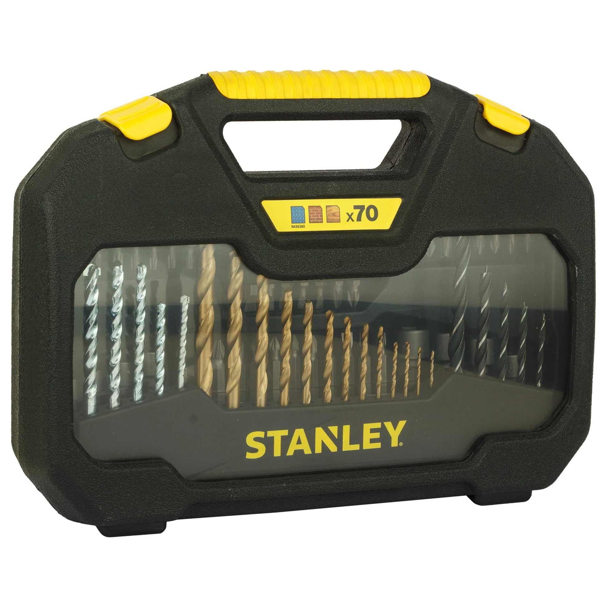 Stanley STA7184-XJ - Juego de 70 brocas de titaneo