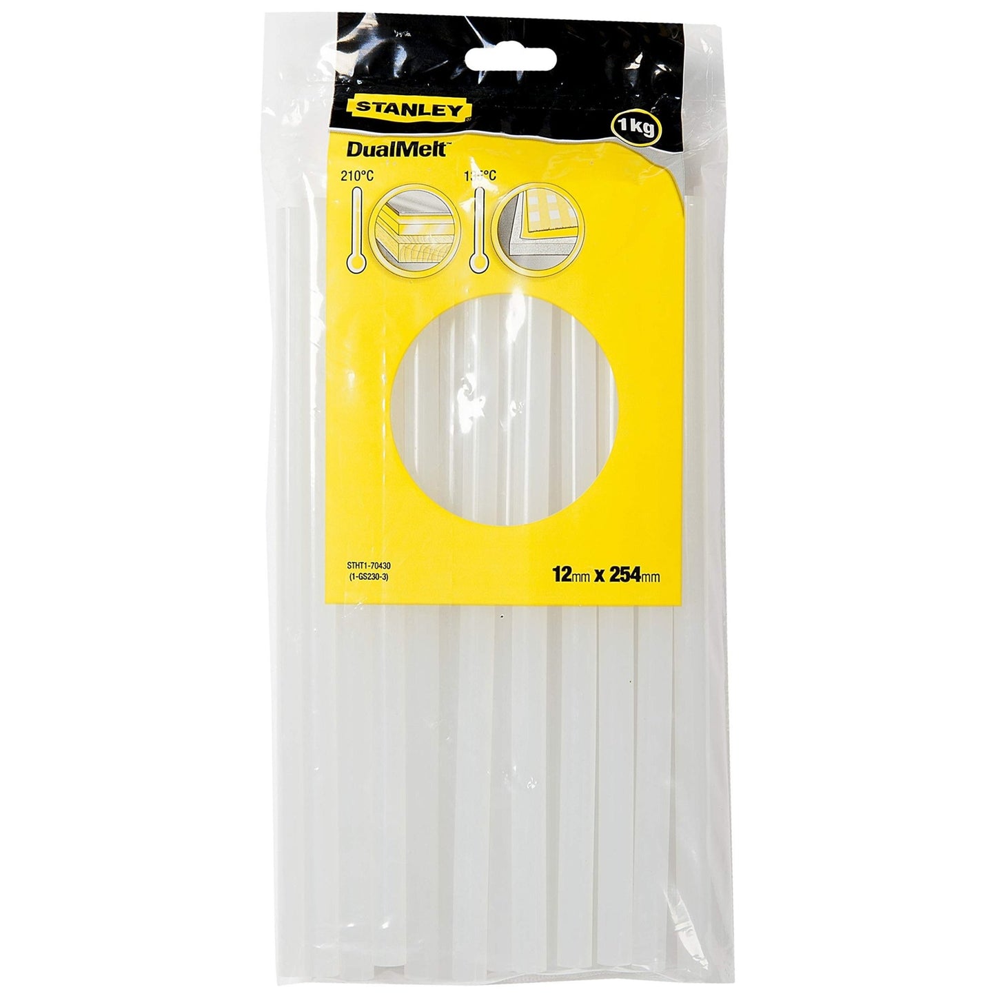 Stanley STHT1-70430 - Barras de cola termofusible transparente 11 x 254 mm (1 kg) - Ferrotecnia