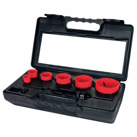 Terrax A106340 - Set of 8 hole saws for maintenance and electricity