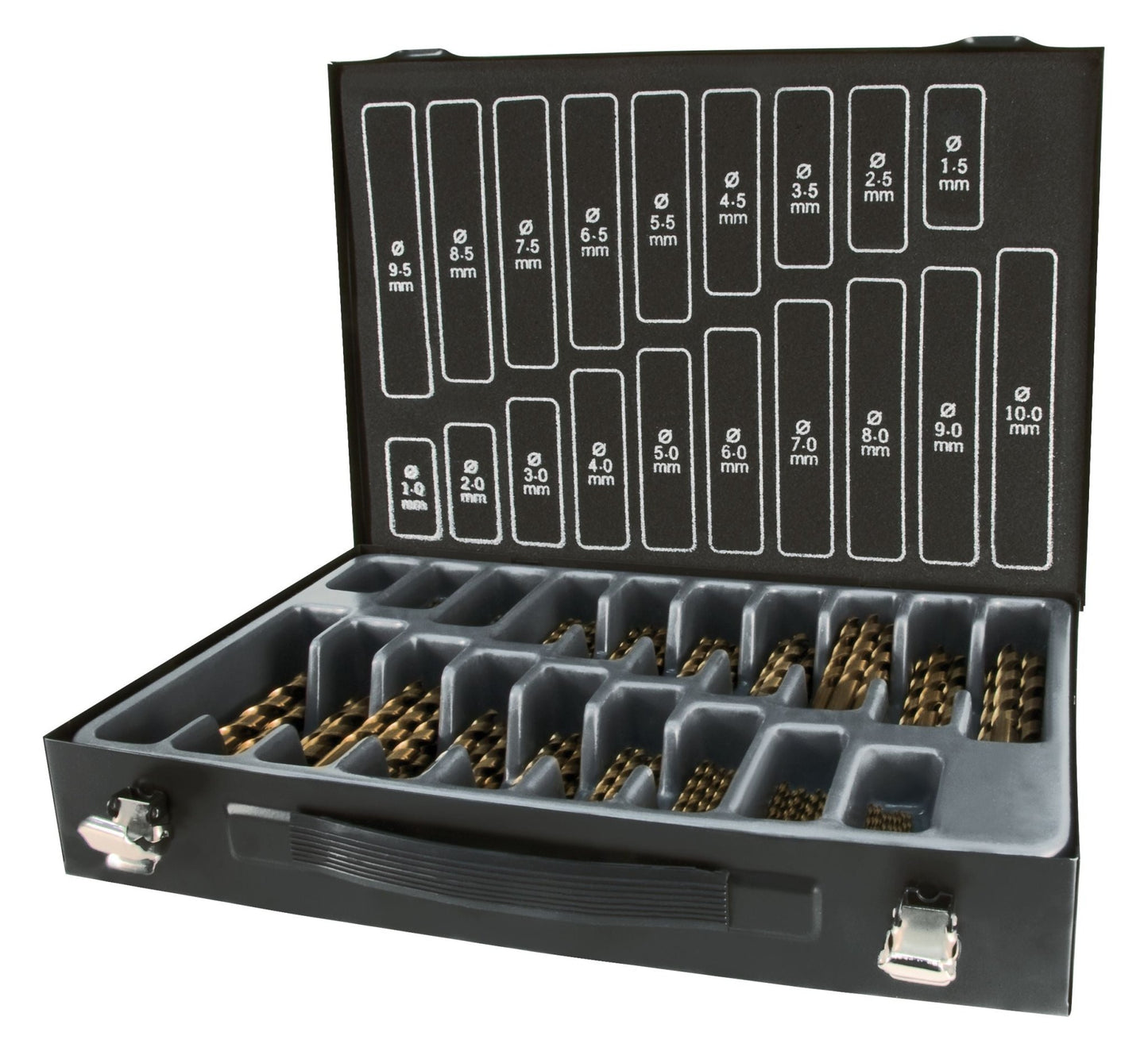 Terrax A214200 - Maletín - almacén con 170 brocas DIN 338 tipo N HSS rectificadas - Ferrotecnia