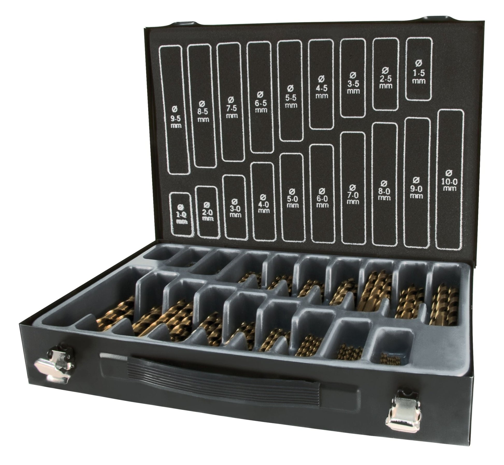 Terrax A214200 - Maletín - almacén con 170 brocas DIN 338 tipo N HSS rectificadas - Ferrotecnia