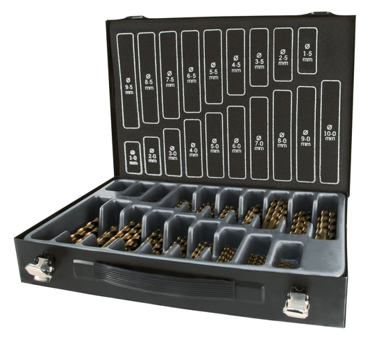 Terrax A214200 - Maletín - almacén con 170 brocas DIN 338 tipo N HSS rectificadas - Ferrotecnia