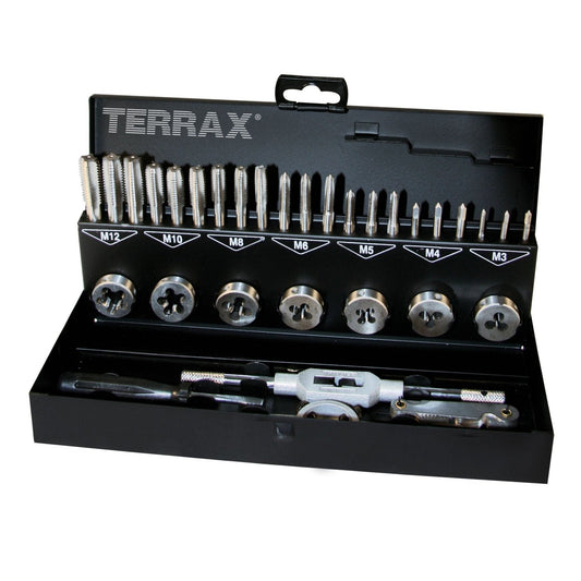 Terrax A245013 - 31-piece threading tool set in metal case