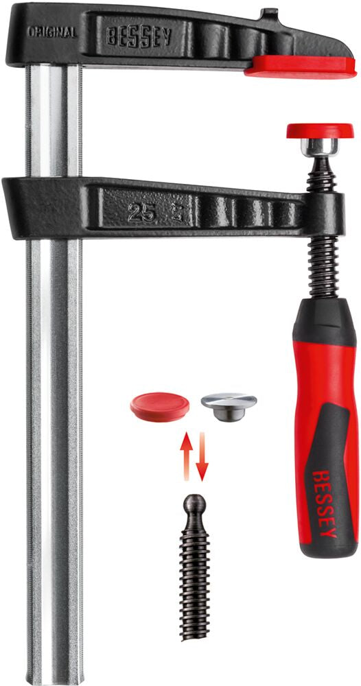 Bessey TG202K - Tornillo de apriete con mango bicomponente Bessey TG 200/100 - Ferrotecnia