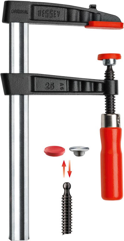 Bessey TG40S14 - Tornillo de apriete con mango de madera Bessey TG 400/140 - Ferrotecnia