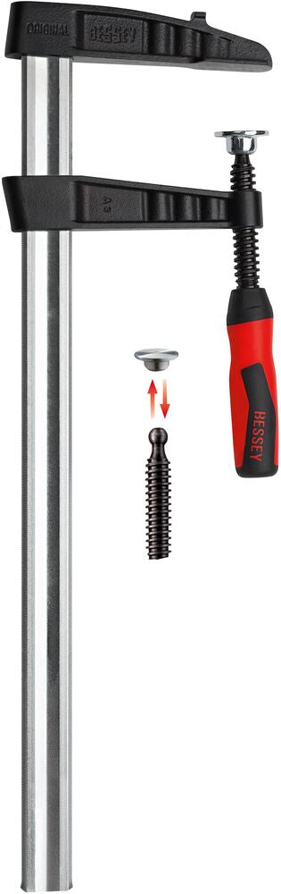 Bessey TGK1002K - Tornillo de apriete reforzado con mango bicomponente TGK 1000/120 - Ferrotecnia