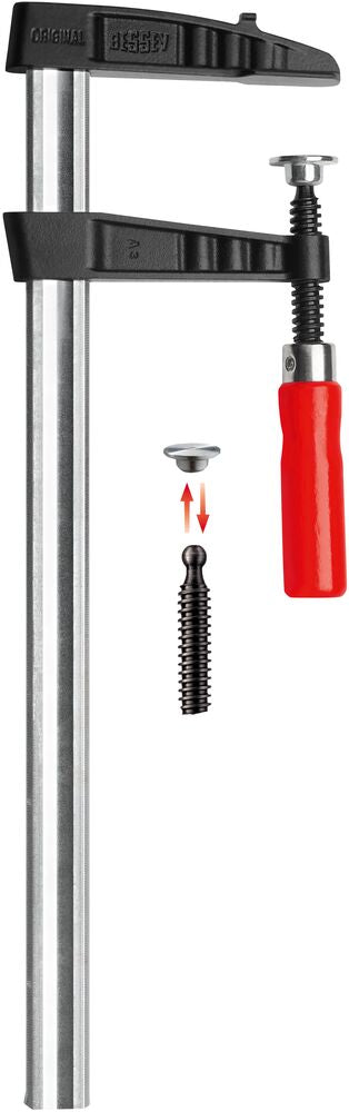 Bessey TGK125 - Tornillo de apriete reforzado con mango de madera Bessey TGK 1250/120 - Ferrotecnia