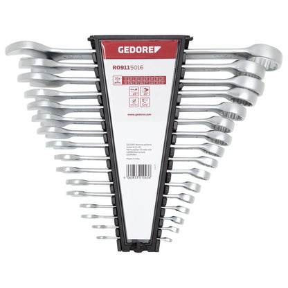 Clés mixtes GEDORE rouges R09115016 - Jeu de 16 clés (1/4" à 1 1/4")