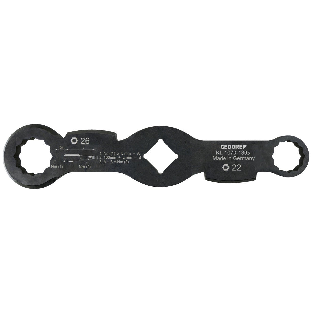 KL-1070-1305 - Llave de doble extremo, 22/26 mm (waf)