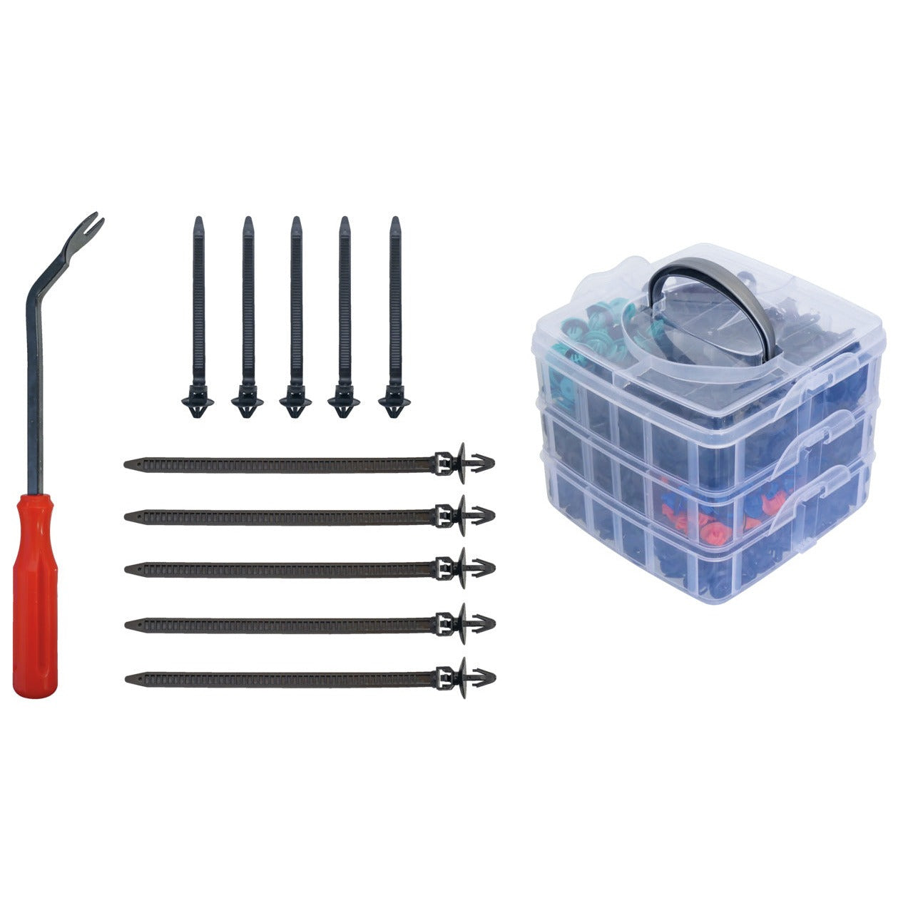 GEDORE Automotive R19002676 - Jeu de 676 clips de retenue avec levier de démontage