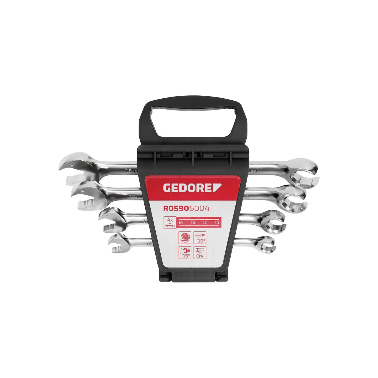 GEDORE rouge R05905004 - Jeu de 4 clés mixtes à cliquet 10-19 mm