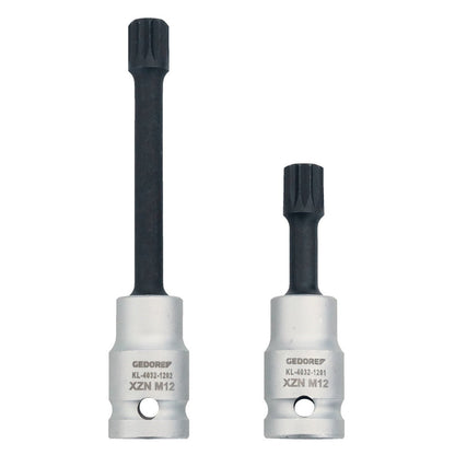 KL-4032-120 - Juego de puntas de destornillador 1/2", XZN M12, 2 piezas