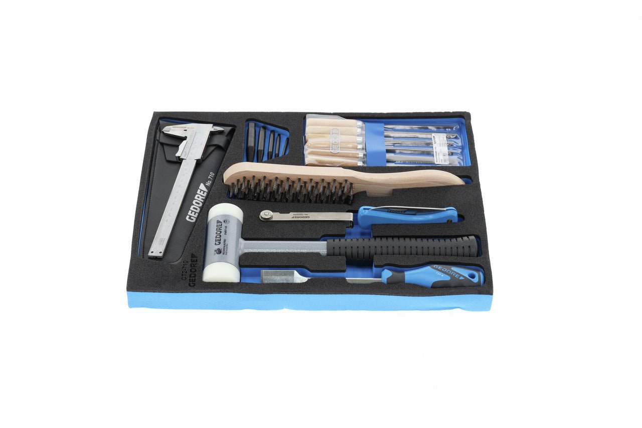 TS CT2-710 - Surtido de herramientas varias en módulo de espuma Check-Tool de doble cuerpo, 17 piezas - Ferrotecnia