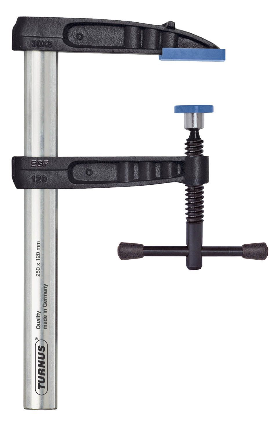 Turnus 493K150 - Tornillo de apriete Optima con seguro antideslizante mango T 1500x120 mm Riel 35x11 mm - Ferrotecnia