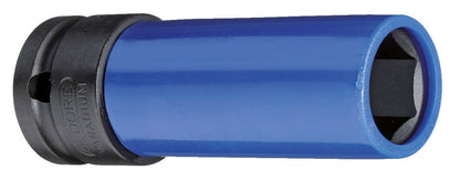 Vasos de impacto de 1/2" de perfil hexagonal, modelo largo especial llantas · K 19 LS - Ferrotecnia