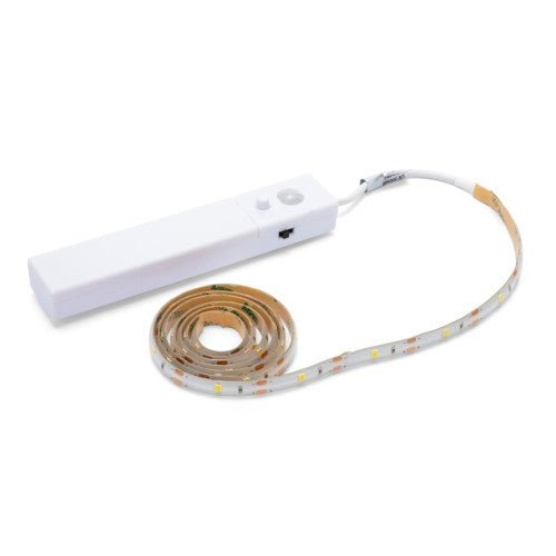 Velamp LT018 - Kit de tiras LED de 4000K (4AA no incluidas) y detector de presencia SILK - Ferrotecnia
