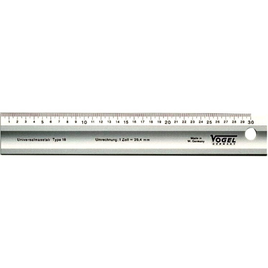 Vogel 1795300030 - Règle en aluminium avec biseau Longueur 300 mm, Section 50x5 mm