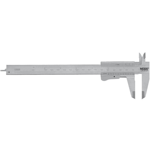 Vogel 201027 - Calibre pie de rey DIN 862 para zurdos, Capacidad util 150 mm, Boca 40 mm