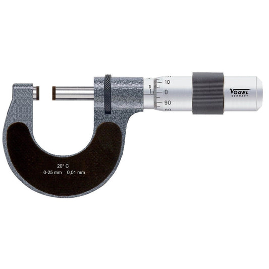 Vogel 231333 - High-precision outside micrometer DIN 863, Capacity 75:10 mm