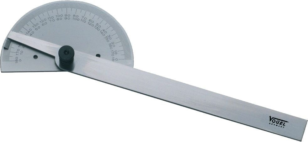 Vogel 322541 - Transportador de ángulos acero inoxidable. Cuadrante Ø 80 mmxlargo 150 mm - Ferrotecnia