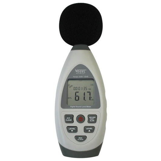 Vogel 641106 - Digital Electronic Sound Level Meter, dBA/dBC Measuring Range: 30-80/ 50-100/ 60-110/ 80-130