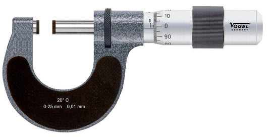 Vogel 231333 - Micrómetro de exteriores alta precisisón DIN 863, Capacidad 75:10 mm