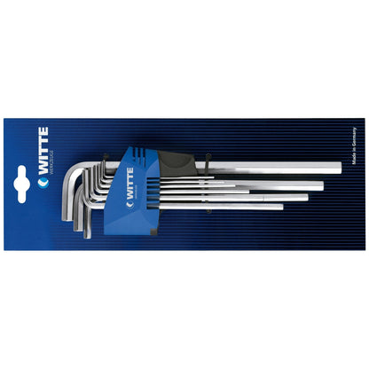 Witte 45030 - Juego de 9 llaves Allen largas