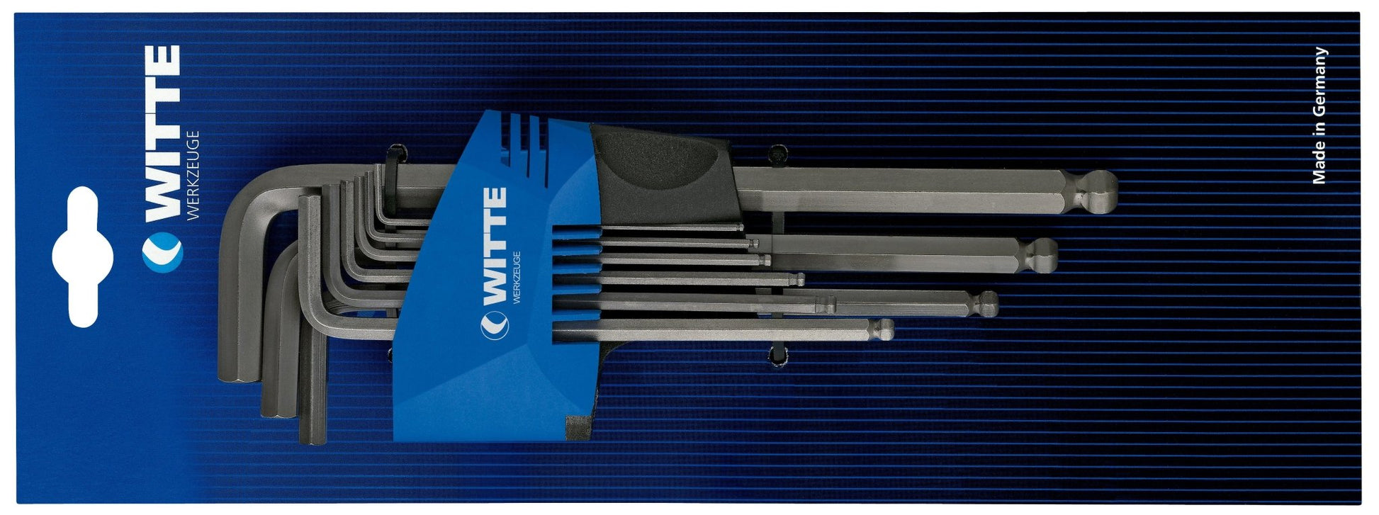 Witte 45031 - Juego de 9 llaves Allen largas con bola - Ferrotecnia