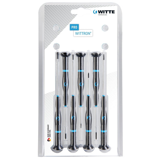Witte 89342 - Set of 7 Wittron precision screwdrivers in plastic blister pack (PL/PH)