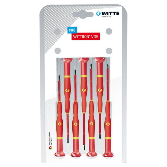 Witte 89377 - 7-piece Wittron VDE precision screwdriver set in plastic blister pack (PL/PH)