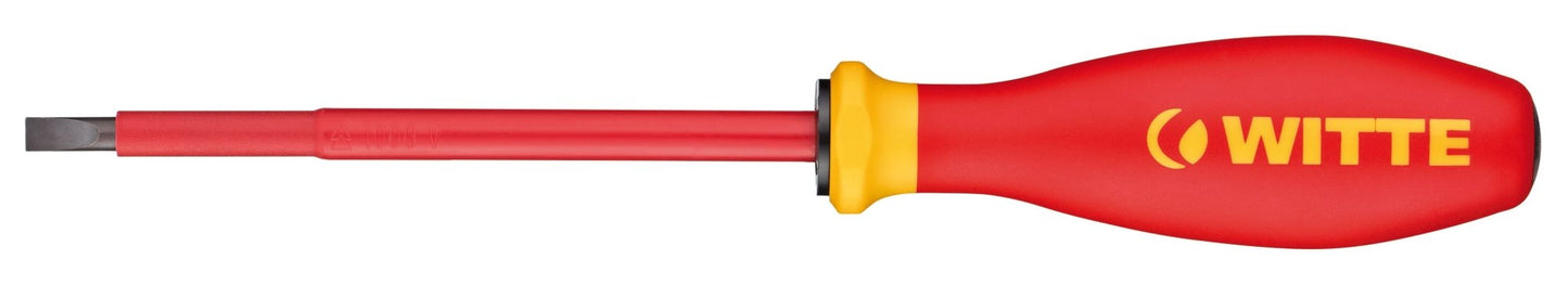 Witte Destornillador aislado de boca plana PRO VDE - Ferrotecnia