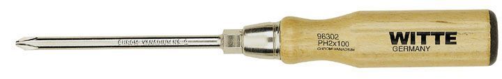 Witte Destornillador Phillips con mango de madera - Ferrotecnia