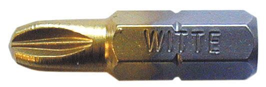 Witte Punta Phillips (PH) STANDARD TIN guía 1/4" corta - Ferrotecnia