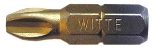 Witte Punta Pozidriv (PZ) STANDARD TIN guía 1/4" corta - Ferrotecnia