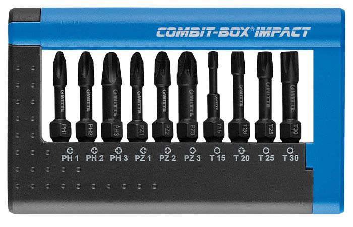 Witte Juego de 10 puntas de impacto en COMBIT-BOX