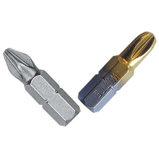 Witte Puntas Pozidriv de 25 mm en blister perforado