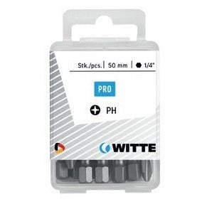 Witte 50mm Phillips bits in plastic box