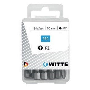 Witte 50mm Pozidriv bits in plastic box